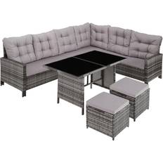 Tectake Outdoor Lounge Sets tectake Garden rattan Barletta Outdoor Lounge Set