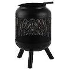 Beliani Charcoal Fire Pit Black VEER