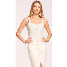 Mujer - Poliuretano Vestidos Ramy Brook Monica Denim Midi Dress - White