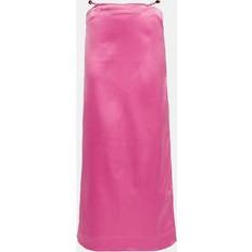 Ganni Polyester Kjolar Ganni Pink Cutout Maxi Skirt 892 Wild Orchid DK