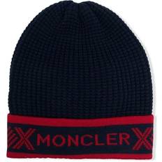 Moncler Enfant Boys Navy Blue Knitted Wool Hat Blue 9-12 month