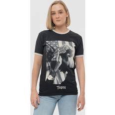 2PAC Flag Photo Fashion Ringer T Shirt