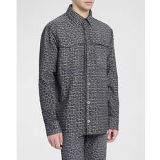 Balmain Skjortor Balmain Monogrammärkt Skjorta - Black
