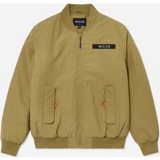 Nicce long sleeve zip up light brown mens meru bomber jacket 211 01 0336