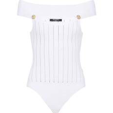 Underwear Balmain White Off-The-Shoulder Bodysuit FR