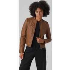 Vero Moda Cappotti Vero Moda Giacca in pelle VMFAVODONA Coated Jacket NOOS - Marrone