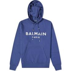 Balmain Women Sweaters Balmain Black Printed Hoodie