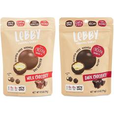 Snacks 2-Pack Lebby Snacks Chickpea Snacks, Dark Chocolate