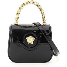 Versace La Medusa Mini Patentlæder Skuldertaske - Sort
