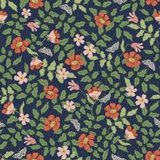 Rifle Paper Co. Primrose Peel and Stick Wallpaper Navy