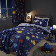 Cotton Bed Set Kid's Room Catherine Lansfield Kids Lost In Space Duvet Cover Set