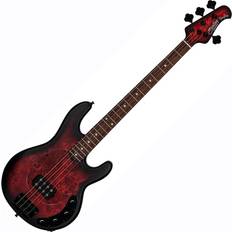 Noir Basses Électriques Sterling By Music Man Dark Scarlett Burst Satin