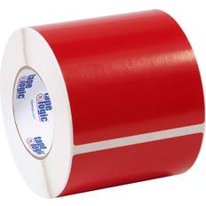 Red Desk Tape & Tape Dispensers Tape Logic Inventory Rectangle Labels 5 500/Roll