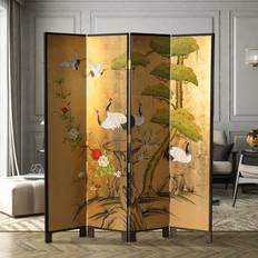 Gold Room Dividers Oriental Furniture 6 Room Divider