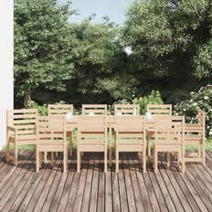 Pine Patio Dining Sets vidaXL natural pine Garden Patio Dining Set