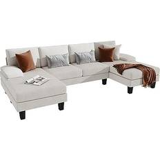 Yeshomy Convertible U-Shaped Sofa 110.2" 6 Seater