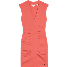 Ted Baker Bodycon V-Neck Dress - Coral