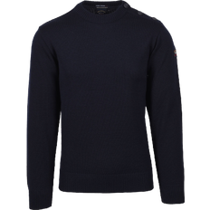 Paul & Shark Mens Button Shoulder Crew Knit Sweater - Navy