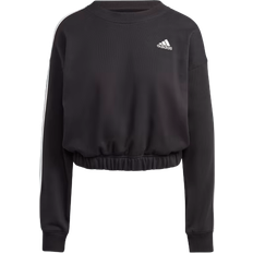 Adidas Essentials 3-Stripes Crop Sweatshirt - Black/White