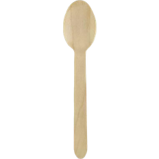 PartyDeco Disposable Cutlery Wooden Spoon 16.5cm 100-pack