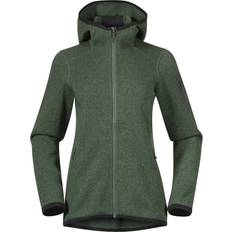 Bergans Tøj Bergans Kamphaug Knitted Hoodie Women - Dark Jade Green