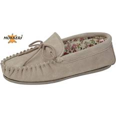 Chaussons et Sandales Mokkers LILY Ladies Suede Moccasins Stone: