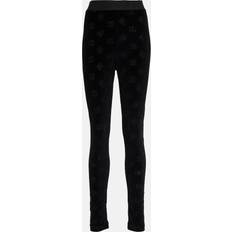 Dolce & Gabbana Leggings Dolce & Gabbana Black Flocked Leggings