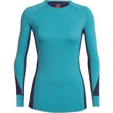 Turquoise - Women Base Layer Tops Icebreaker Womens 260 Zone LS Crewe Top