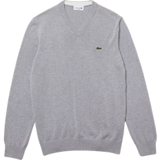 Lacoste Men's V-neck Sweater - Grey Chine