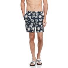 Original Penguin Leaf Print Swim Short - Dark Sapphire