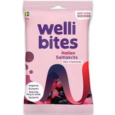 Hallon Lakrits Wellibites Raspberries & Salted Licorice 70g 1pack