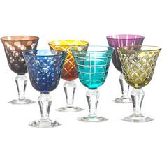 Multicolor Copas de Vino Polspotten Cuttings Weinglas 6er Set Mehrfarben H 17 cm x Ø 10 cm Copa de Vino 30cl 6pcs