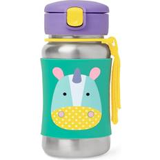 Skip Hop Zoo Stainless Steel Little Kid Straw Bottle Unicorn