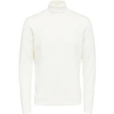 Selected Knitted Turtleneck Blouse - White