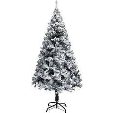 vidaXL Artificial with Flocked Snow Green Juletræ 120cm