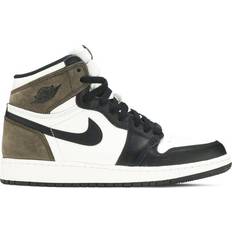 NIKE Leather Children's Shoes NIKE Air Jordan 1 Retro High OG GS - Sail/Dark Mocha/Black/Black