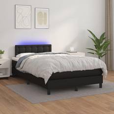 Hard Continentaal Bedden vidaXL Boxspring Met Matras En LED Kunstleer 120x200 cm