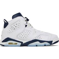 Winter Basketball Shoes Children's Shoes NIKE Air Jordan 6 Retro GS - White/Midnight Navy