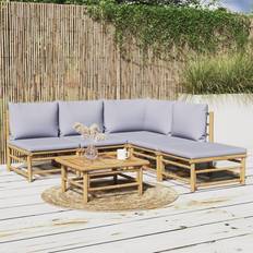 Bruna - Konstrotting Loungeset vidaXL 6 delar Loungeset