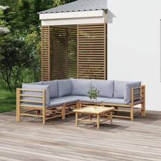 Holz Lounge-Sets vidaXL 6-tlg. Lounge-Set