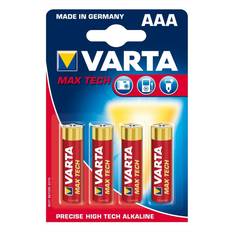 AAA (LR03) - Alkaline - Batteries Batteries & Chargers Varta AAA Max Tech 4-pack