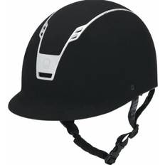 Veloursleder Reitausrüstung Equipage Priority Suede Helmet - Black