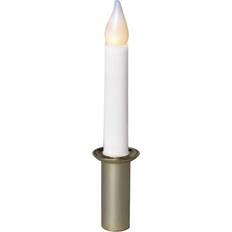 Star Trading Candela LED con supporto bianco-oro oro, bianco