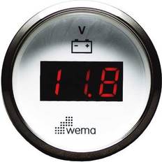 Digit Voltmeter 12-24 Volt Hvidt