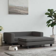 Husdjur vidaXL Hundebett mit Verlängerung Dunkelgrau 100x50x30 cm