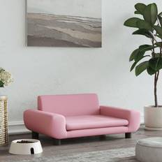 vidaXL Hundbädd Rosa 70x45x33 cm Sammet