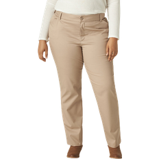 Denim Pants Lee Women's Wrinkle Free Relaxed Fit Straight Leg Pant (Plus) - Flax