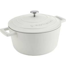 Masterclass Kasserolle 4L Creme Beige med låg