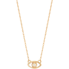 Moon & Meadow Evil Eye Pendant Necklace - Gold/Diamond