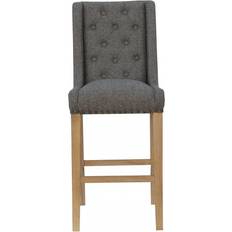 HJ Home Fabric Button with Studs Bar Stool